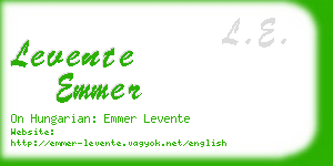 levente emmer business card